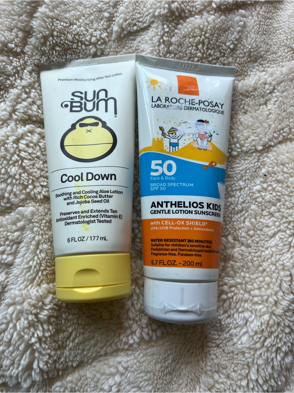 La Roche-Posay Kids SPF 50 Gentle Lotion Sunscreen & Sun Bum Cool Down Lotion